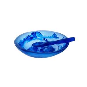 Vaisselle artisanale en résine polie, écologique, d'origine indienne, design de luxe, compatible lave-vaisselle, art moderne, pour les fêtes - Product Image 3