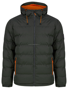 Blouson matelassé pour homme à capuche doublé de micro-polaire matelassé imperméable respirant écologique de haute qualité - Product Image 5