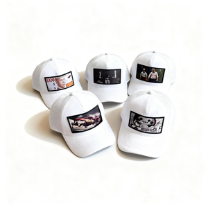 Gorra de Camionero de 5 Paneles de Terciopelo y Malla Personalizable de Alta Calidad, Diseño Deportivo con Rayas Bordadas en 3D para el Verano - Product Image 2