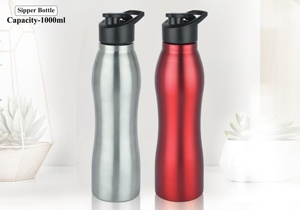 Stainless Steel Lightweight Sipper <b>Bottle</b> 1000ml Vacuum Insulated <b>Water</b> Flask Leakproof Wide Mouth Portable 12-24 Hours Heat - Product Image 6