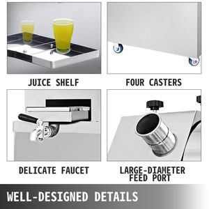 Pressa per Canna da Zucchero Elettrica Commerciale in Acciaio Inox 304 con 3 Rulli, Produzione 660lb/h, Estrattore di Succo di Canna da Zucchero per Uso Commerciale - Product Image 6