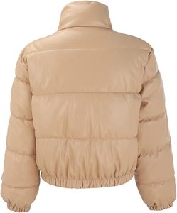 Chaqueta Acolchada de Invierno con Logotipo, Gruesa, Cortavientos y Cálida, con Cuello Alto y Diseño de Burbujas, Estilo Hip Hop - Product Image 6