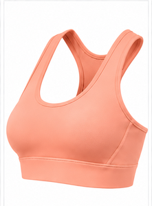 Soutien-gorge de sport pour femme respirant, sans couture, extensible, pour yoga, fitness, course à pied, avec logo, faible MOQ, maintien moyen, dos croisé - Product Image 2