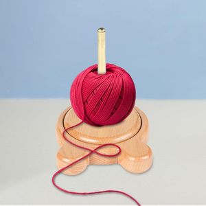 Support en bois pour pelotes de laine, écologique, 11,5 cm, design simple et élégant, de haute qualité, pour la couture, le tricot et le crochet, durable - Product Image 6