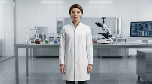 Laborkittel aus Polycotton-Stoff Krankenhausuniform Medizinische Arbeitskleidung Großhandelslieferant Hersteller OEM - Product Image 2