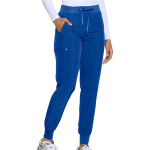 Pantalon de travail moderne et simple, extensible, pour hôpital, style jogger, disponible en plusieurs couleurs, réutilisable, matière douce, avec grandes poches - Product Image 1