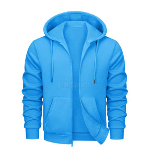 2026 New Design Solid Winter Zipper Hoodies 100% Cotton Eco-Friendly Quick Dry Breathable Lightweight Men's Customizable - Product Image 2