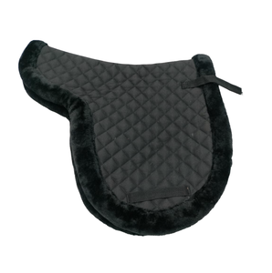 Tapis de selle léger et confortable en mousse avec doublure polaire, pour le dressage et l'entretien équin, couleur orange, design et logo personnalisés - Product Image 6