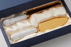Modern Gold Cheese Knife Set With Marble Handle 3-Piece Durable Metal Utensils For Serving Use And Cutting Cheese Use - Product Image 4