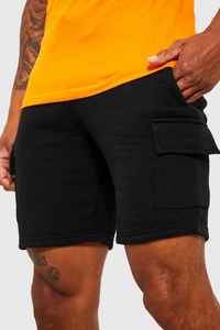 Men's <b>Black</b> <b>Board</b> Shorts With Elastic Waist Pockets Quick Dry Casual Short Pants Mid Rise Customized Shorts OEM Sialkot Made - Product Image 5