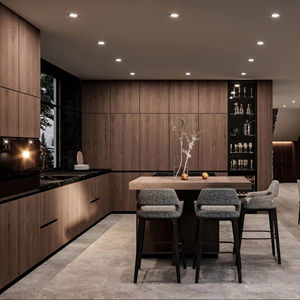 Ensemble d'armoires de cuisine modulaires modernes en panneaux MDF personnalisés JY Project, prêt à assembler, luxe, rangement de garde-manger, écologique, facile à monter - Product Image 2