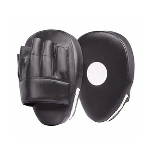 Martial Arts Training Gear Red Faux Leather <b>Focus</b> Mitts With Velcro Closure For Martial Arts Sparring And Training - Product Image 5