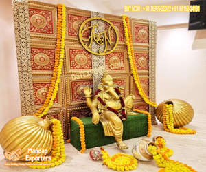 Décoration de mariage traditionnelle sur le thème du Ganesha sur une balançoire, thème vibrant, décoration de mariage au Sri Lanka, entrée de mariage indienne du sud, balançoire - Product Image 5