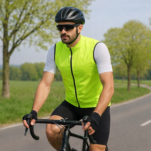 Mens Sleeveless Cycling <b>Gilet</b> Waterproof Windproof <b>Lightweight</b> Bike Vest for Outdoor Sports - Product Image 3