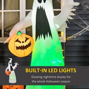 5.9 'Halloween LED fantôme citrouille gonflable décoration extérieure étanche vert cour jardin pelouse décorations de vacances - Product Image 4