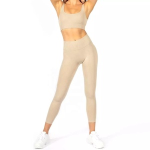 Ropa Deportiva con Logotipo Personalizado, Ropa de Gimnasio de Secado Rápido para Mujer, Leggings de Cintura Alta, Pantalones Cortos y Conjunto de Sujetador Deportivo para Yoga, OEM ODM - Product Image 2