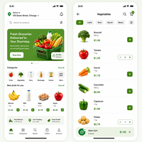 Aplicación Profesional Avanzada para Entrega de Comestibles, para Android, iOS, MAC, Seguimiento en Vivo por Web, Entrega Instantánea, Funciones en Varios Idiomas