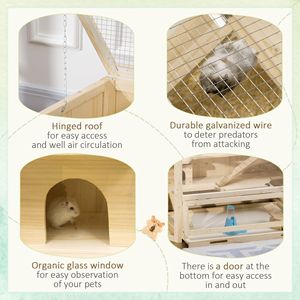 Gabbia per Animali Domestici di Piccola e Media Taglia in Stile Moderno per Allevamento, Uso Interno ed Esterno, in Acciaio, Vetro e Materiale PP con Motivo Animale - Product Image 6