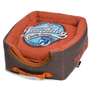 2-in-1 Convertible and Reversible Vintage Printed Squared Collapsible Dog <b>House</b> <b>Bed</b> Pet <b>Beds</b> - Product Image 1