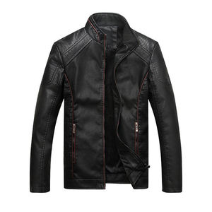 OEM ODM Acceptable <b>Sheepskin</b> Leather <b>Jackets</b> And Coats Good Quality Leather Made Zipper Closure Mens Leather <b>Jacket</b> Waterproof - Product Image 4