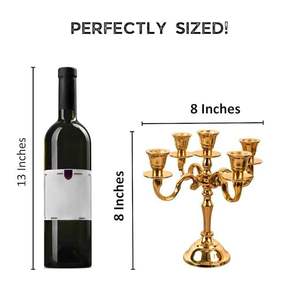 Premium 5 Arms Candelabra Candle <b>Holder</b> Aluminum Candelabra Candle Stand for Home Decor Wedding Table <b>Holder</b> At Good Price - Product Image 3
