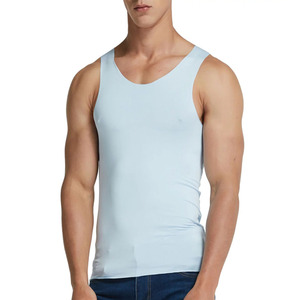 Camiseta sin mangas de gimnasio informal de alta calidad para hombre, acanalada, transpirable, de secado rápido, para entrenamiento físico, con logotipo personalizado, chaleco personalizado - Product Image 1