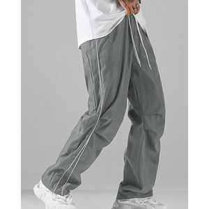 Pantalon de jogging décontracté en toile pour homme grande taille, coupe évasée, respirant, écologique, style danse hip-hop old school, jambe large - Product Image 5