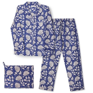 Conjunto de Pijama de Algodón 100% con Estampado Floral para Mujer, Manga Larga, Cuello Camisero, Ropa de Dormir Clásica Suave, Ropa Casual - Product Image 4