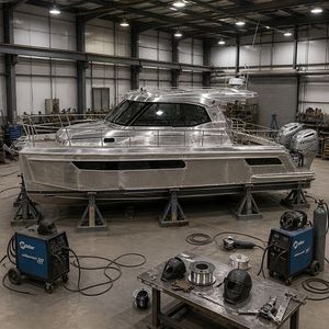 Yacht de sport personnalisé UBI 11M 10 passagers en aluminium avec moteur hors-bord essence 300 CV, 35-40 nœuds, télécommande, ailes de navigation, pour pêche et patrouille - Product Image 5