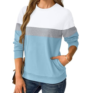 Sudaderas de Mujer de Primera Calidad, Cuello Redondo, Manga Larga, Ligeras, Holgadas, Formales, con Bolsillos, de Algodón Terry - Product Image 1