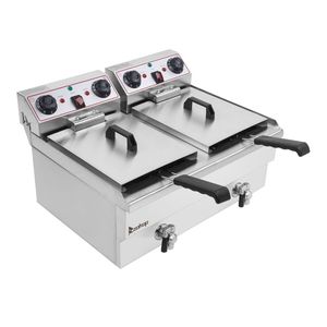 Nuovo Codice 20548057 EH102V Friggitrice Doppia con Doppio Serbatoio 16.9QT/16L Capacità Totale 24.9QT/23.6L Friggitrice Commerciale in Acciaio Inossidabile - Product Image 5