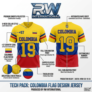 Colombia Soccer Jersey Unisex White Red 100% <b>Polyester</b> Mesh Short Sleeve V-Neck Breathable Summer Football <b>Shirt</b> - Product Image 5