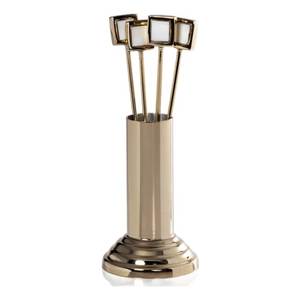 Palillos de Cóctel Dorados Duraderos con Soporte, Herramientas de Barra Metálicas Reutilizables, Accesorios para Bebidas y Cócteles, Herramientas para Bartender - Product Image 4