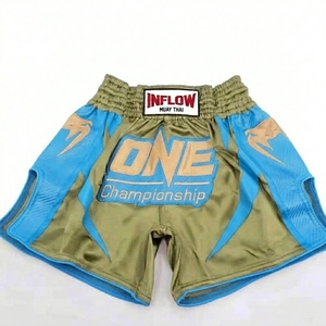 Shorts de Muay Thai Inflow One Championship Logo pour hommes, vêtements d'entraînement MMA, polyester à séchage rapide, pantalon de combat - Product Image 3
