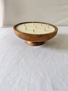 Cuenco Decorativo de Madera para Velas, Portavelas Artesanal Rústico Tipo Cuenco de Masa para Decoración Interior de Lujo, Suministro Mayorista B2B - Product Image 1