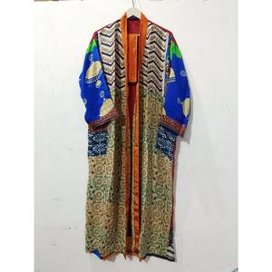 Indian assorted Silk Japanese Kimono Women's Elegant Summer <b>Robe</b>-Comfortable Soft Breathable 100% Silk Bridal <b>Beach</b> Cover-up - Product Image 2