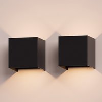 Applique murale LED cubique réglable IP65 étanche pour intérieur et extérieur, conforme aux normes européennes, en aluminium, éclairage LED haut et bas pour salon et chambre