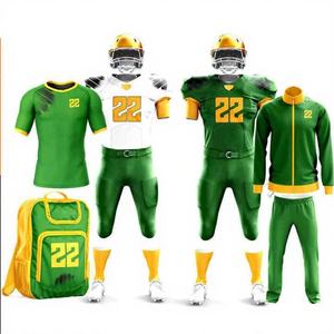 Ensemble de maillots de football américain personnalisés OEM, sublimés, manches courtes, taille plus, uniformes d'équipe pour adultes - Product Image 4