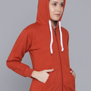 Women <b>Black</b> Zipper up Hoodies <b>Crop</b> Warm Fleece <b>Long</b> <b>Sleeve</b> Solid Hoodies Sweatshirts with Pockets <b>Crop</b> - Product Image 4