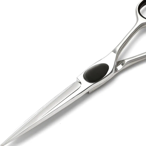 Ciseaux de barbier en acier inoxydable avec lame tranchante et manche long pour l'entretien professionnel en salon et la coupe de cheveux - Product Image 3