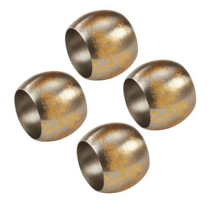 Ensemble d'anneaux de serviette de luxe en métal incrusté de perles, écologiques et durables, pour réceptions de mariage et ambiance gastronomique raffinée - Product Image 6