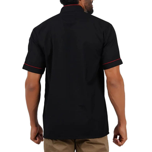2026 En gros Blouses de chef personnalisables à manches courtes avec impression, uniforme de responsable de restaurant - Product Image 4