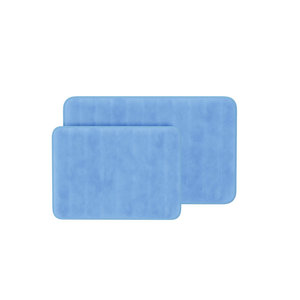 Tapis de bain ultra doux antidérapants et absorbants en microfibre pelucheuse, fabriqués sur mesure, ensemble de 3 tapis de salle de bain avec forme en U - Product Image 2