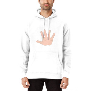 เสื้อสเวตเชิ้ตมีฮู้ดสีขาวสำหรับผู้ชาย พิมพ์ลายมือ ทรงปกติ ผ้าฝ้ายถักแบบลำลอง ดีไซน์ด้านหน้า เหมาะสำหรับใส่ในฤดูใบไม้ร่วง - Product Image 1