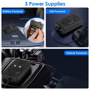 Confezione da 2 Repellenti Ultrasonici per Roditori da Sottocofano con Luce Stroboscopica per Interni, Strumento per il Controllo dei Roditori e la Pulizia dell'Auto con 3 Potenze - Product Image 6