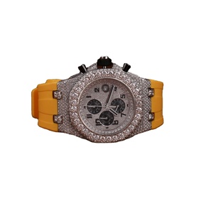 Buss luxe classique mode bracelet jaune chiffres arabes cadran mouvement à Quartz bracelet en acier inoxydable étanche diamant Hip Hop - Product Image 1