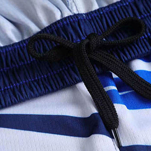 Shorts de basket-ball bleus avec rayures blanches et bleu marine, vêtements de sport pour hommes et femmes, vêtements de sport - Product Image 4
