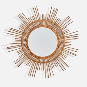 Cheapest price wall mirror flower design rattan mirrors wholesale high quality home <b>accessory</b> - Product Image 4