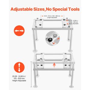 Supporto Regolabile per Mini Split 9000-18000 BTU, Condizionatore d'Aria Domestico Senza Condotti, Pompa di Calore Anti-Vibrazione - Product Image 4