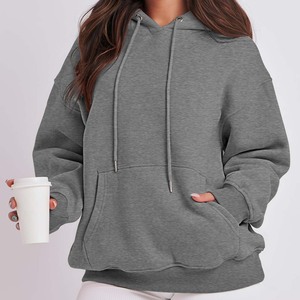 Fournisseur de vêtements personnalisés avec logo – Sweat à capuche oversize pour femme avec poignets côtelés, pull à capuche en molleton épais pour femme, style streetwear - Product Image 6